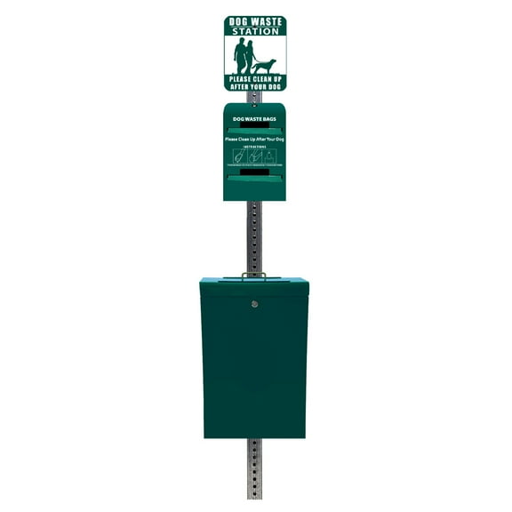Ultimate Dog Waste Station / Tie_Handle Roll (Matte Green)
