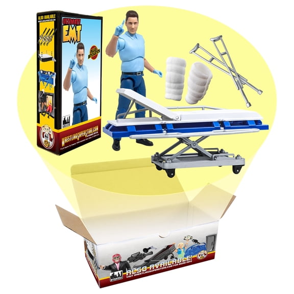 Ultimate EMT Figure & Stretcher Accessory Set for WWE & AEW Wrestling Action Figures