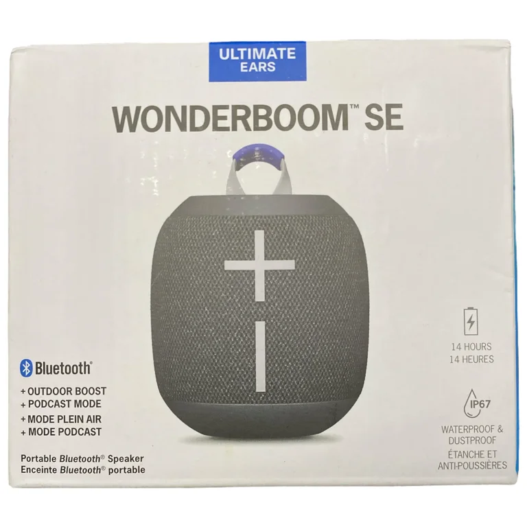 Ultimate Ears Wonderboom SE Bluetooth Speaker, Black, Waterproof