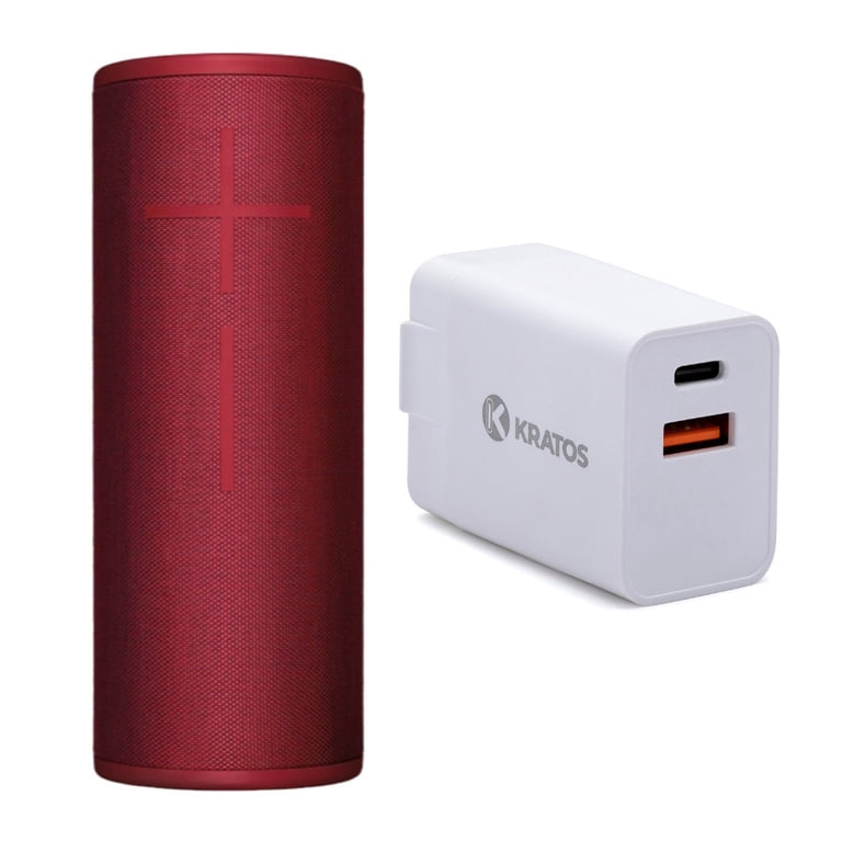 Ultimate Ears MEGABOOM 3 Wireless Bluetooth Speaker (Red) and USB