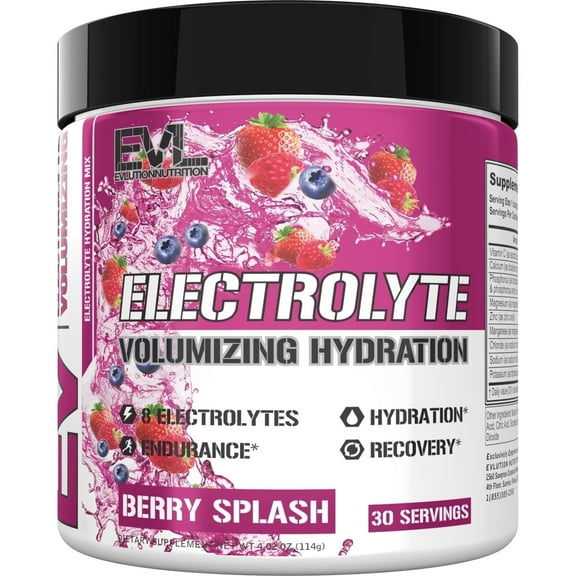 Ultimate Electrolytes Powder Hydration Drink -Quick Replenishing Hydration Powder Electrolyte Drink Mix with 8 Key Electrolytes and Antioxidants - Vegan Gluten Free Keto Friendly Blend (Berry Splash)