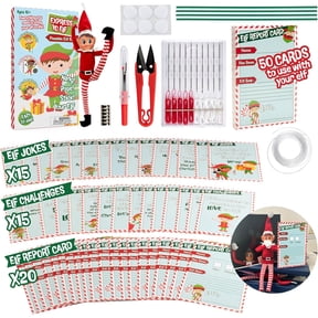 SCS Direct Ultimate Elf Accessory Pack- DIY Posable Tool Kit PLUS Bonus 50 Shelf Activity Cards, Jokes & Challenges to Make Your Holiday More Fun kids