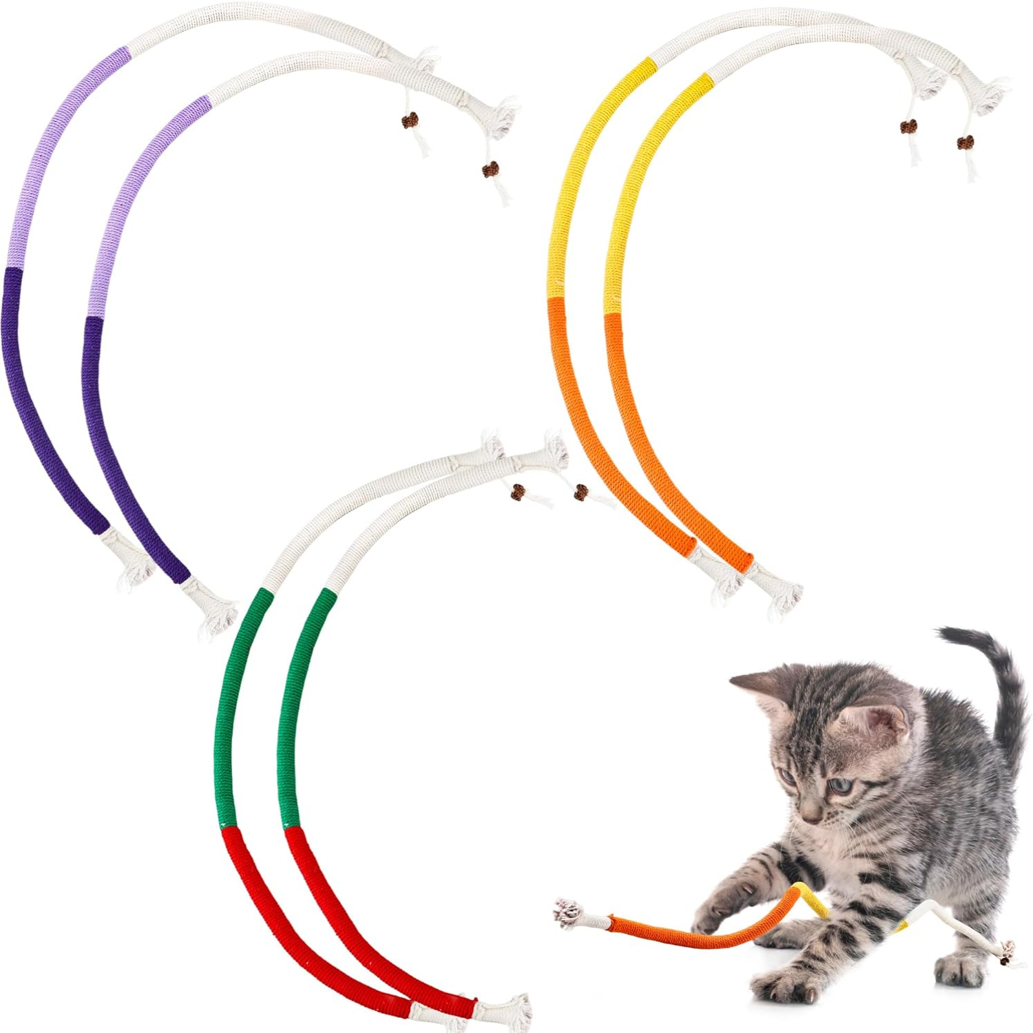 Ultimate Engaging and Durable 6Piece Set of Cat Rope Toys The Perfect