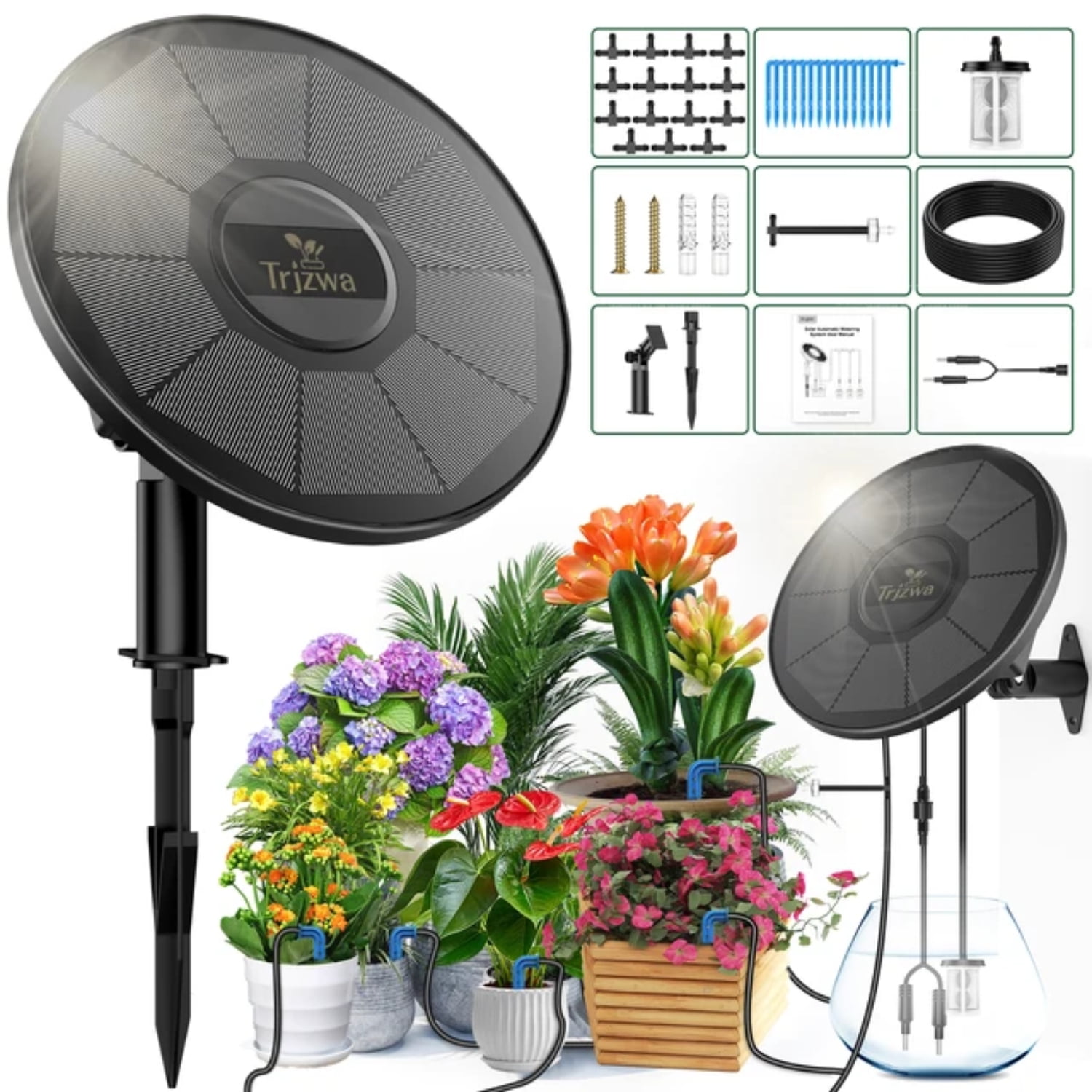 Ultimate Enhanced Solar Drip Irrigation System with Multiple Battery Timer Modes for Balconies