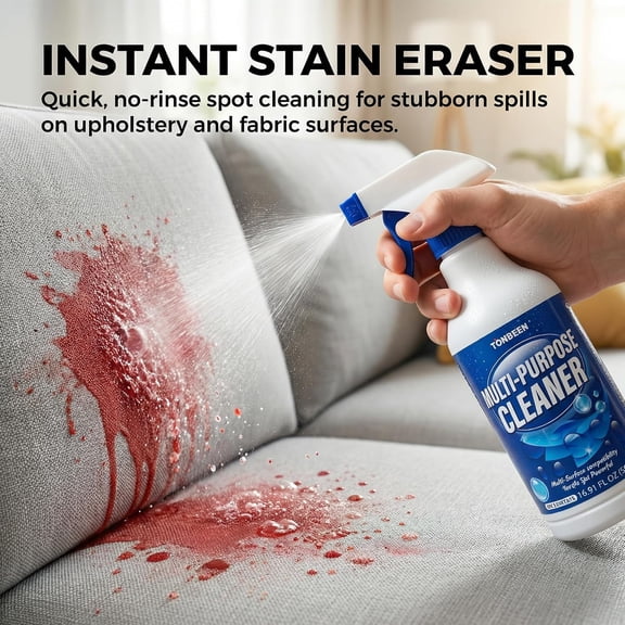 Ultimate Fabric & Faux Leather Cleaner Spray for Furniture, Removes Stains from Sofa, Cushion, Chair, Car Seat on Upholstery, Tech Fabric, PU, Suede - Quick Drying, Safe for Most Surfaces, 500ml