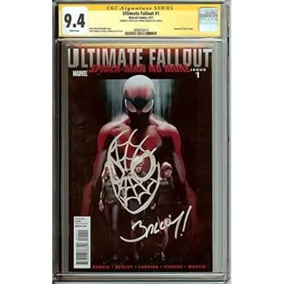Ultimate Fallout #1 Signed Sketched Spider-Man Bagley CGC 9.4