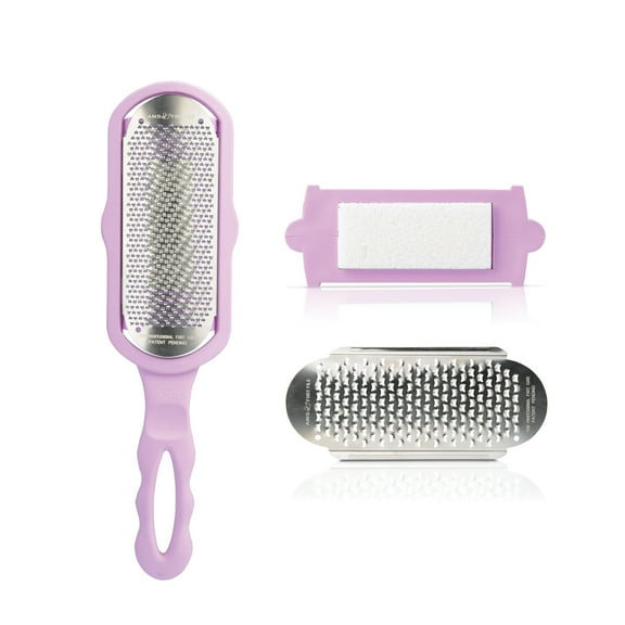 Ultimate Foot File - Complete - Remove Callused Rough Dead Skin Foot File Pedicure Tool Handle - Purple