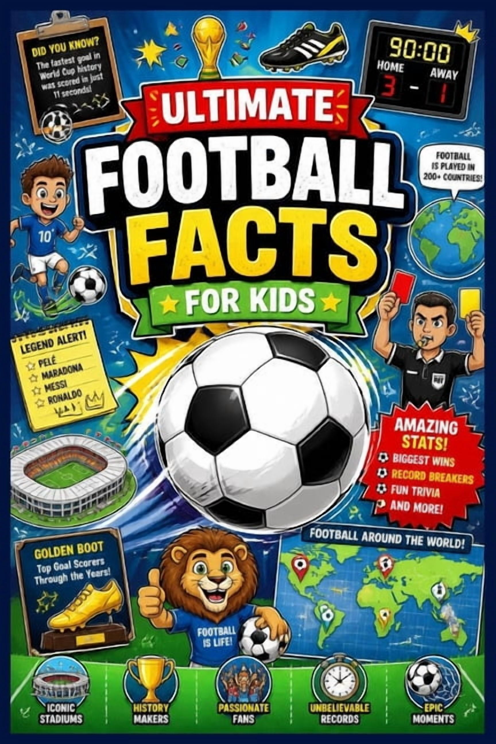 Ultimate Football Facts For Kids: Over 500 Awesome Facts, Records, Trivia and Challenges for Ages 7-12, (Paperback)