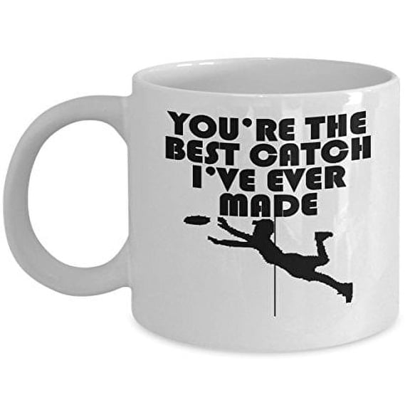 Ultimate Frisbee 11 oz Coffee Mug - Best Catch I've Ever Made White Ceramic Gift