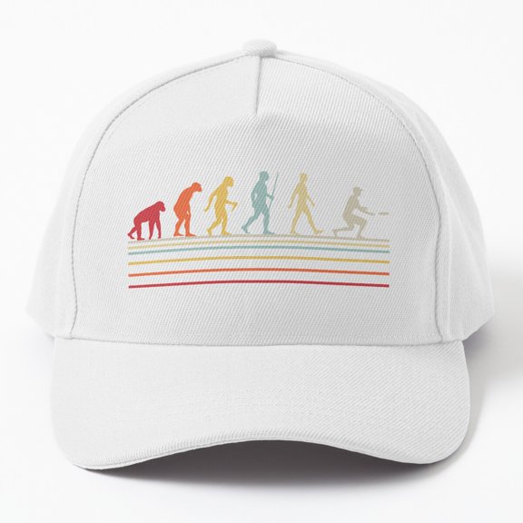 Ultimate Frisbee Player Evolution Baseball Cap, Retro Sport Graphic Hat Style