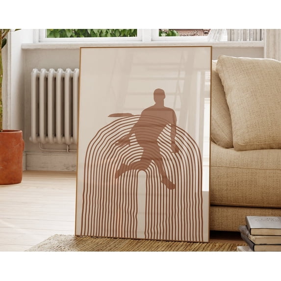 Ultimate Frisbee Poster! Boho, Minimalist Modern Art, Boho&Minimalistdecor, Frisbee Art, Physical Poster Print Shipped To You! Wall Art, Modern Wall Decor, 16x24 UNFRAMED