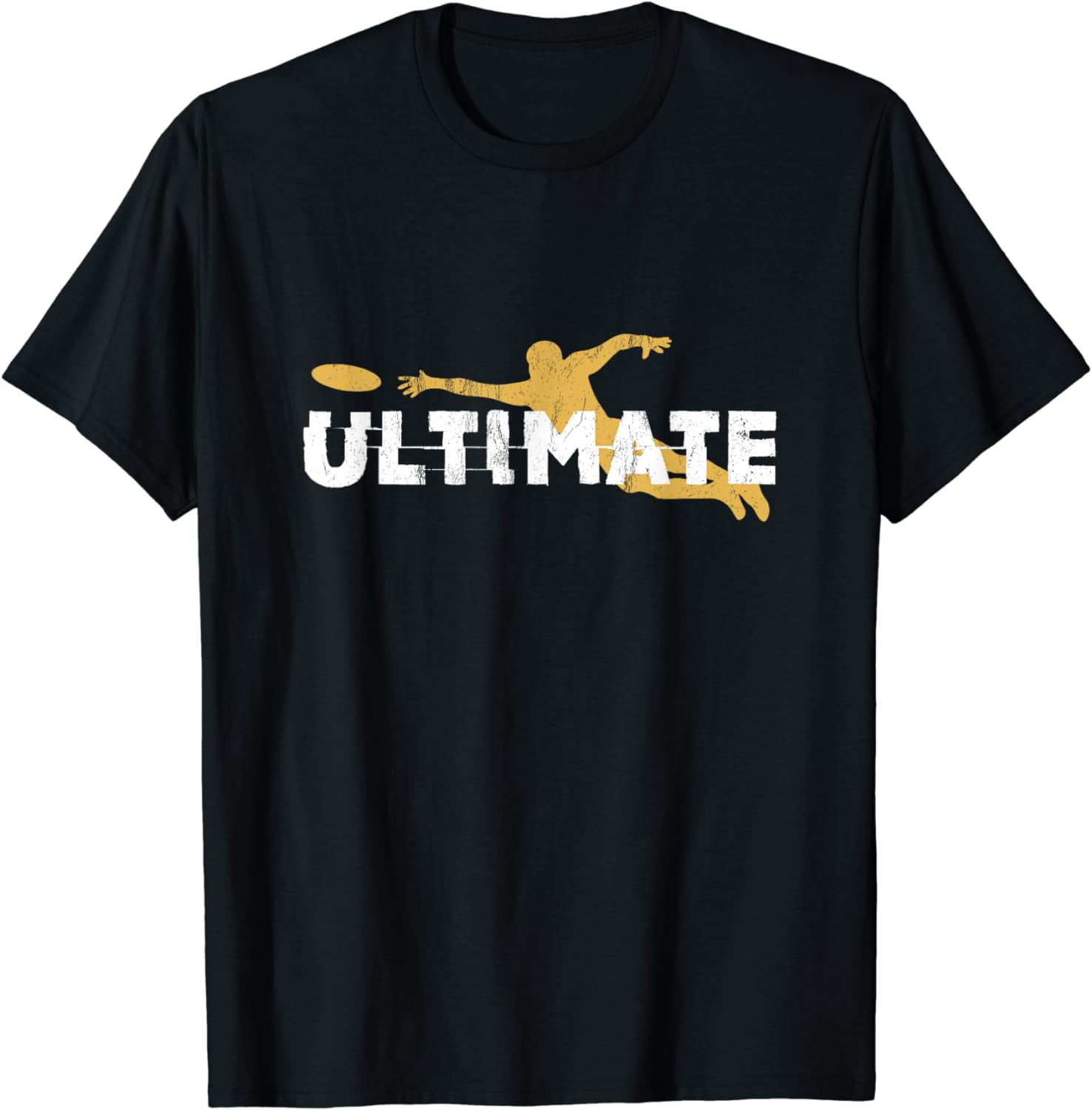 Ultimate Frisbee Silhouettes Distressed T-Shirt - Walmart.com