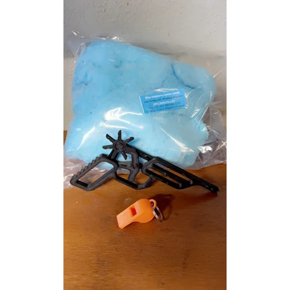 Ultimate Grandparents Gift Kit - 1 Bag Cotton Candy, 1 Whistles & 1 Rubber Band