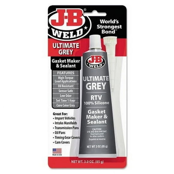 Ultimate Grey Gasket Maker & Sealant , 3 oz Tube Skin Packed | Bundle of 2 Each