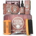 thumbnail image 1 of Ultimate Grooming Kit for Men - Boar Brush, Wood Comb, Sandalwood Balm & Oil, Scissors for Beard & Mustache, 1 of 4