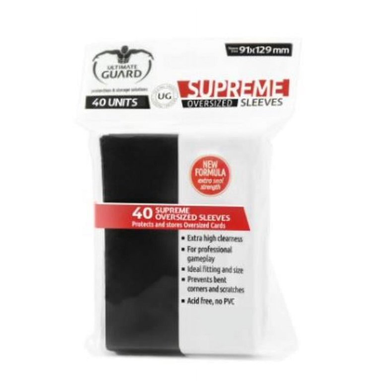 Ultimate Guard Black Supreme Oversized Sleeves 40 Ct Inner Card Sleeves  Individual Pack - Walmart.com