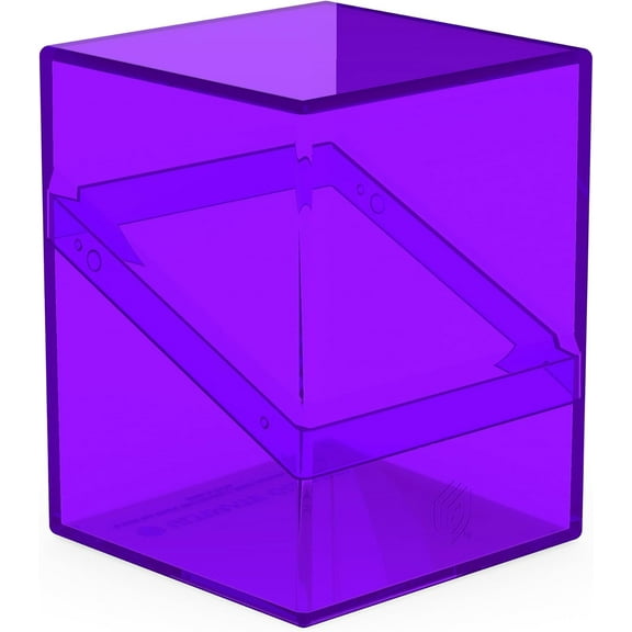 Ultimate Guard Boulder 100+ Clear, Deck Case for 100 Double-Sleeved TCG Cards, Amethyst, Secure & Durable Storage for Trading Card Games, Transparent