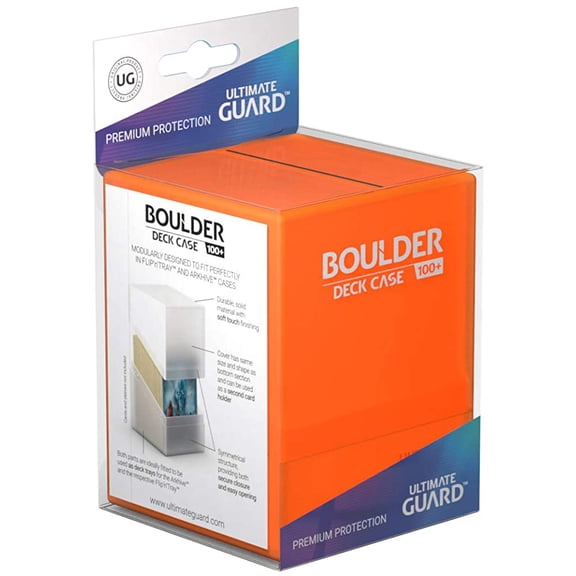 Ultimate Guard Boulder Deck Case 100+ Card Game, Poppy Topaz, Large