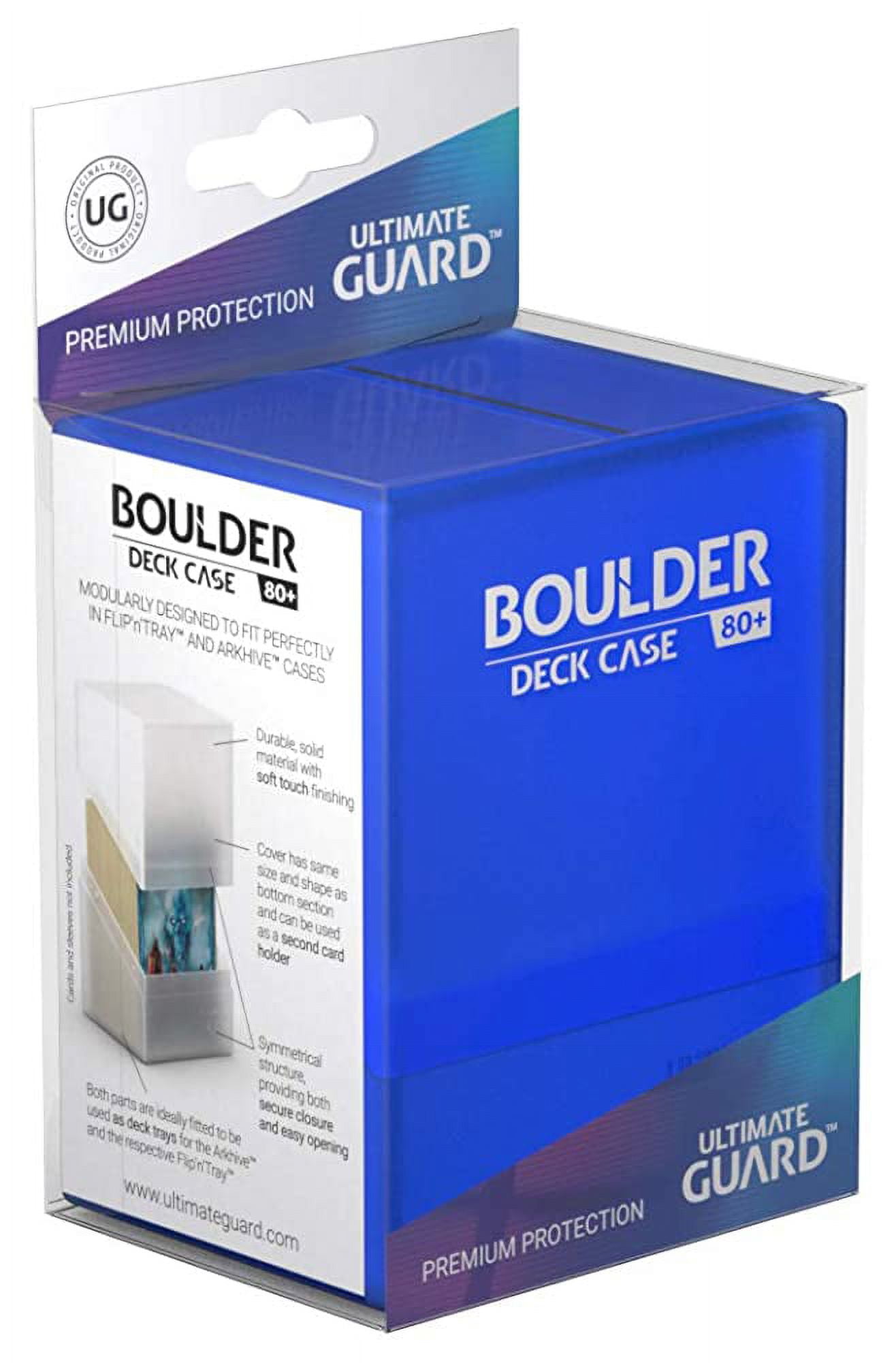 Ultimate Guard Amber Boulder 80+ Deck Box - Holds 80 Double-Sleeved Cards, Heavy-Duty Case