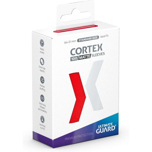 Ultimate Guard Cortex: Standard: Matte Red Sleeves (100)