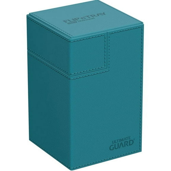 Ultimate Guard Flip'n'Tray 100+, Deck Case for 100 Double-Sleeved TCG Cards + Dice Tray, Petrol