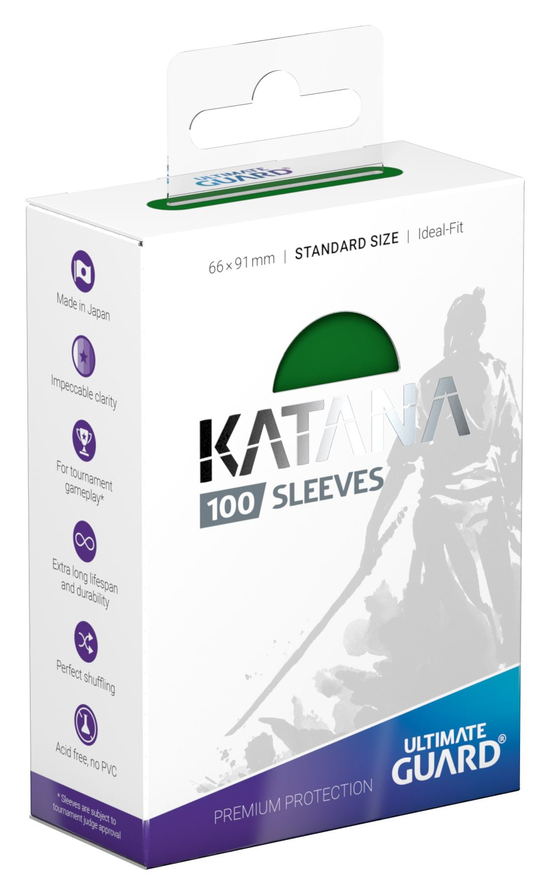 Ultimate Guard Katana Sleeves (100ct) Standar Size - Green 