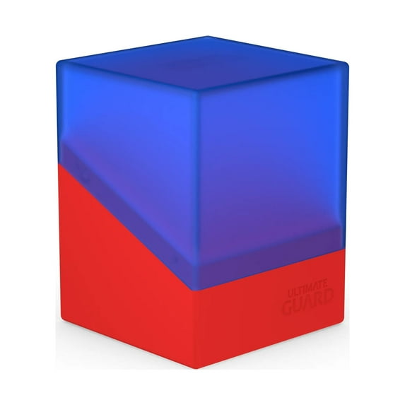 Ultimate Guard Sidewinder Synergy 100+, Deck Box for 100 Double-Sleeved TCG Cards, Blue/Red, Magnetic Closure & Microfiber Inner Lining