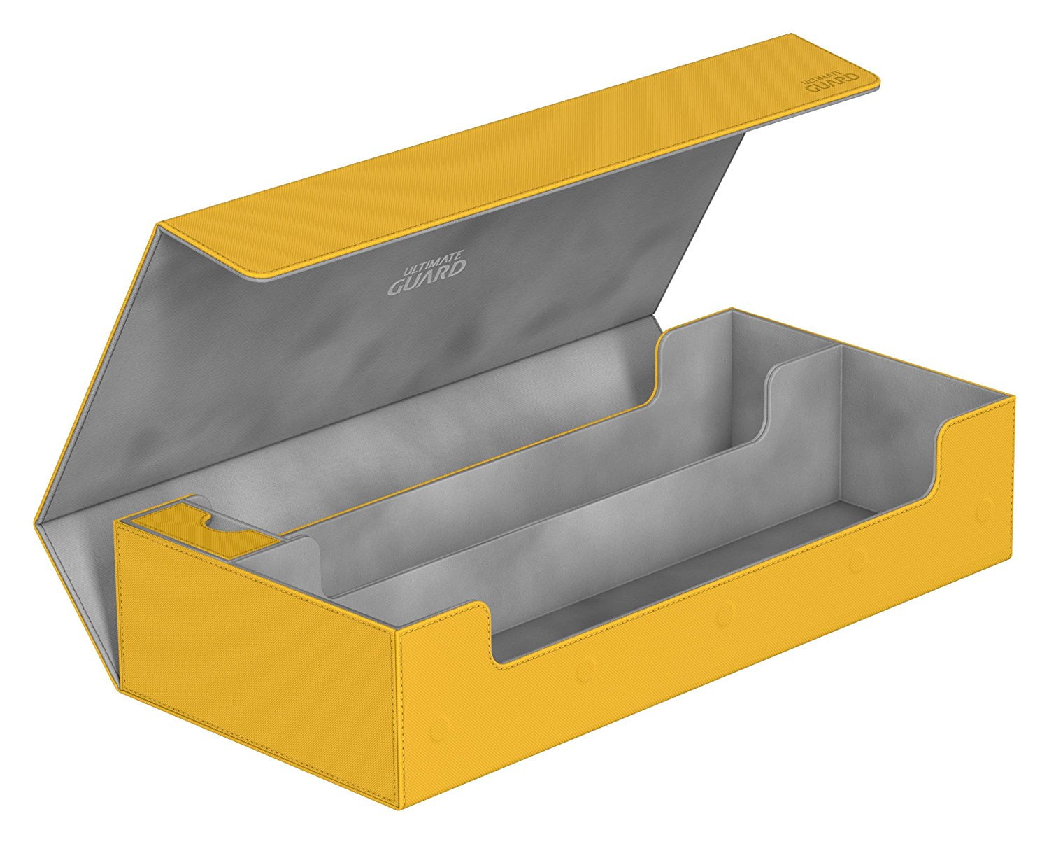 Ultimate Guard Superhive 550+ XenoSkin Deck Case, Amber/Grey