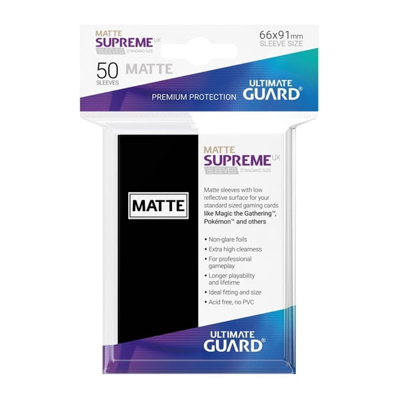 Ultimate Guard Supreme UX Sleeves Standard Size Matte Black (50)