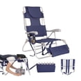 thumbnail image 1 of Ultimate Heavy Duty  Folding Backpack Beach Chair for Adults with Face-Hole  | Lay Flat, 5 Reclining Positions | Removable Insulated Cooler Pouch | 300 lbs Weight Capacity, 1 of 9