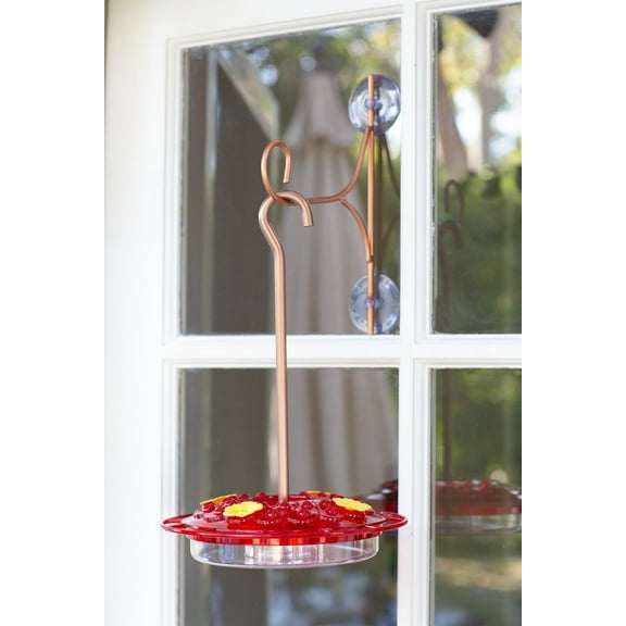 Ultimate Innovations Hummingbird Feeder with Window Hanger - Yellow Flowers