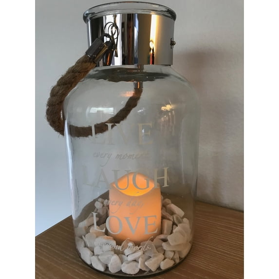 Ultimate Innovations Lighted Candle Decoration - Live, Laugh & Love