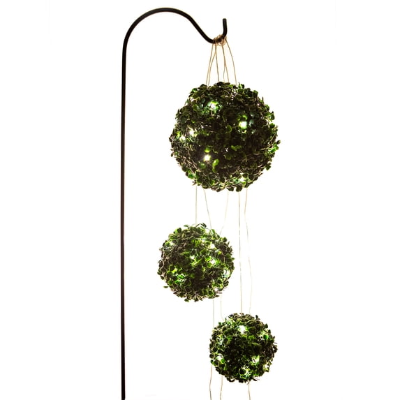 Ultimate Innovations Set of 3 Lighted Boxwood Spheres
