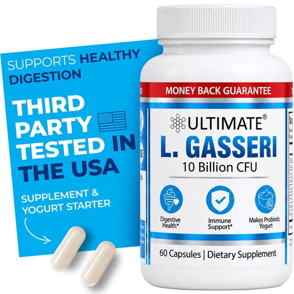 Ultimate L. Gasseri, Gut Health Supplement for Digestion & Metabolism Support, with Organic Chicory Inulin Prebiotic