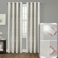 thumbnail image 1 of Ultimate Light Blocker 100% Blackout Embroidered Smart Curtain Window Curtain Panel, 50"x84", Ivory, 1 of 6