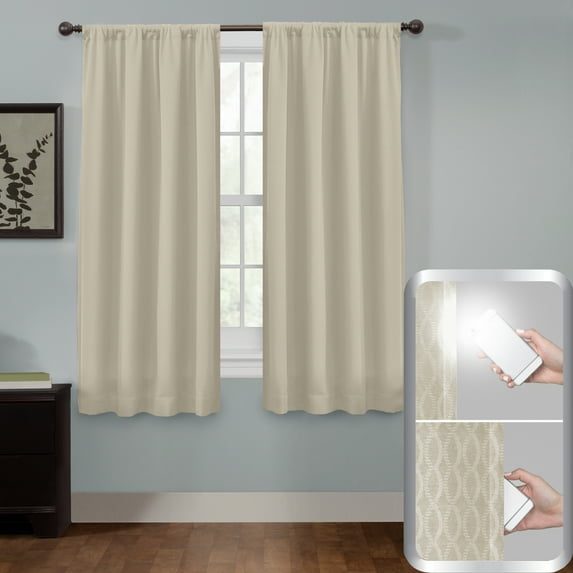 Ultimate Light Blocker Certified 100 Percent Blackout Jamie Smart Curtain Window Curtain Panel