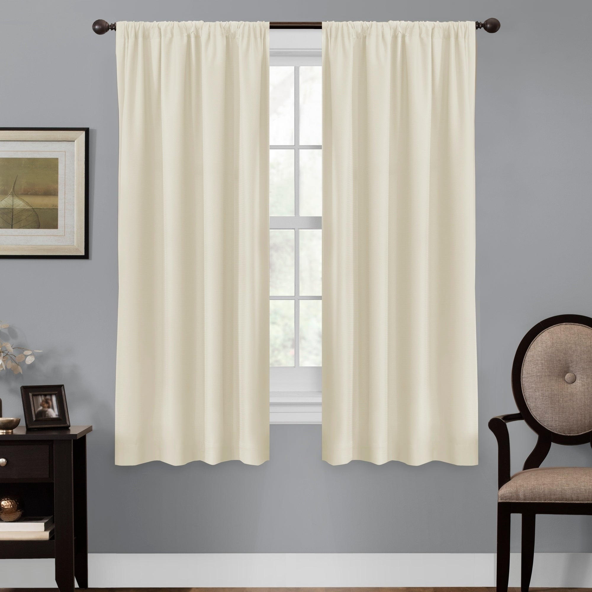 Linen Blackout Rod Pocket Window Curtain Panel