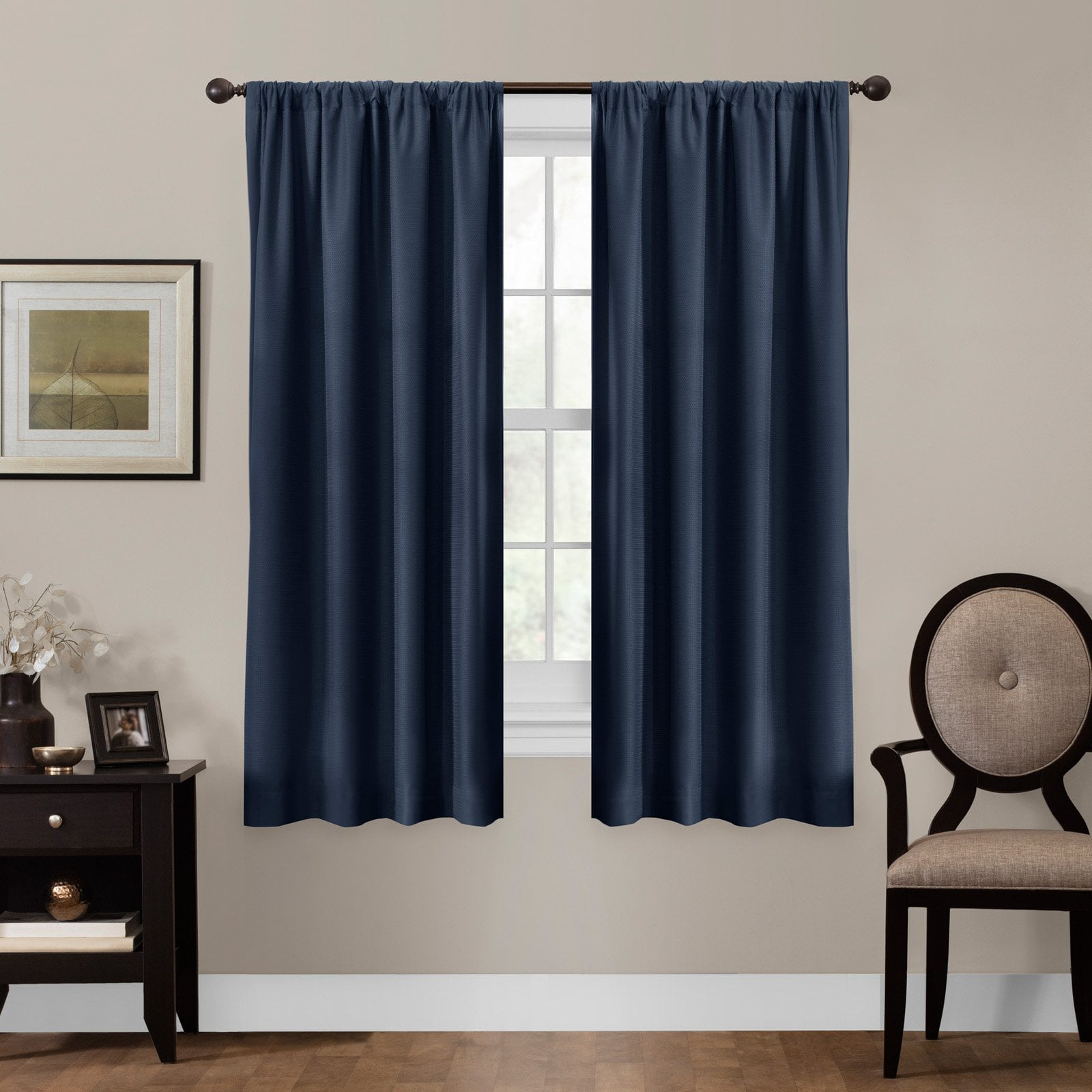 Ultimate Light Blocker Certified 100 Percent Blackout Julius Smart Window Curtain Panel, Blue