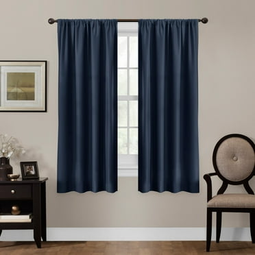 Ultimate Light Blocker Certified 100 Percent Blackout Julius Smart Window Curtain Panel, Blue