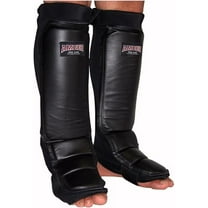 Ultimate MMA Shin & Instep Protector, Durable Nylon with Reinforced Leather Face, Adjustable Straps for Comfortable Fit, Medium
