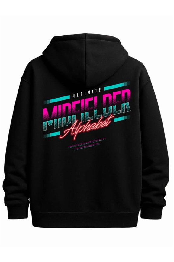 Ultimate Midfielder hoodies for men polyester black hoodies for autumn and winter Clothing Breathable stretch fabric Perfect for Fall & Winter Christmas Funny Unisex hoodie