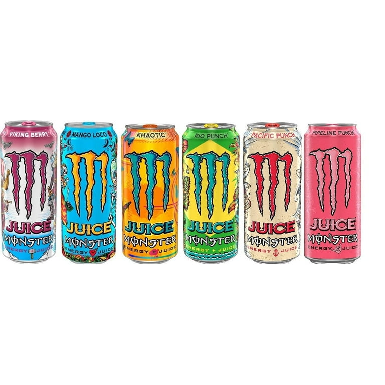 Ultimate Monster Energy + Juice Variety Pack: Khaotic, Mango Loco