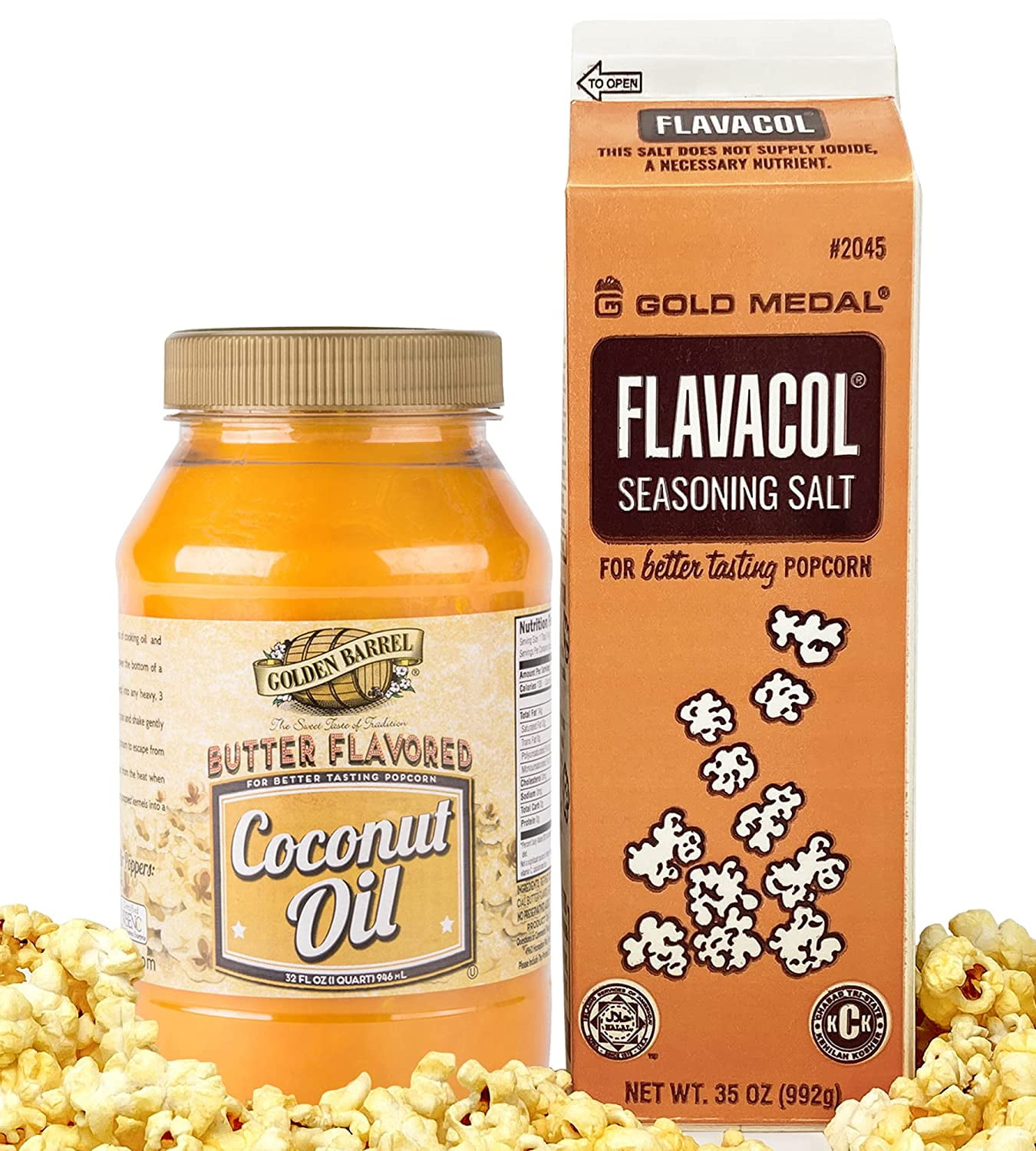 Ultimate Movie Theater Popcorn Kit Flavacol Salt (35 oz) & Golden