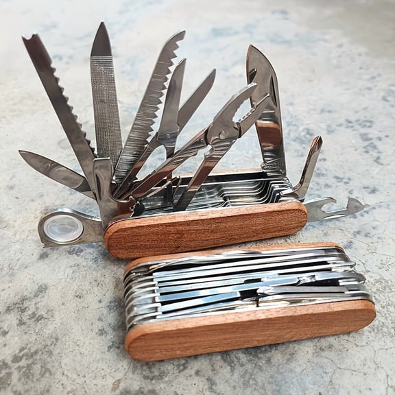 Ultimate Multipurpose Tools Including Pocket Knife, Screwdriver, Bottle Opener, Scissors And Pliers for Camping, Emergencies And Everyday Use. It Is The Perfect Birthday And