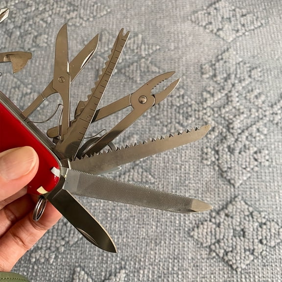 Ultimate Multipurpose Tools Including Pocket Knife, Screwdriver, Bottle Opener, Scissors And Pliers for Camping, Emergencies And Everyday Use. It Is The Perfect Birthday And