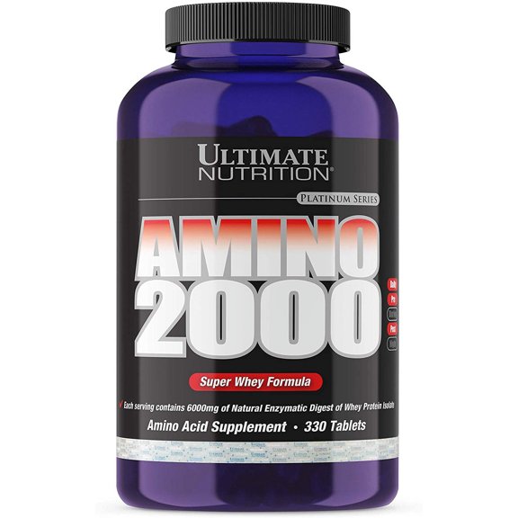 Ultimate Nutrition Amino 2000 Branch Chain Amino Acids Supplement for Muscle Building, Workout Recovery, Lean Muscle, and Athletic Performance- Whey Protein Isolate,330 Tablets