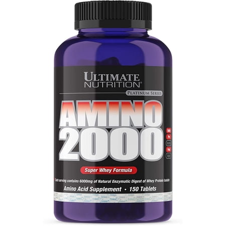 Ultimate Nutrition Amino 2000 Super Whey Formula Tablets, 2000 mg, 150-Count Bottles