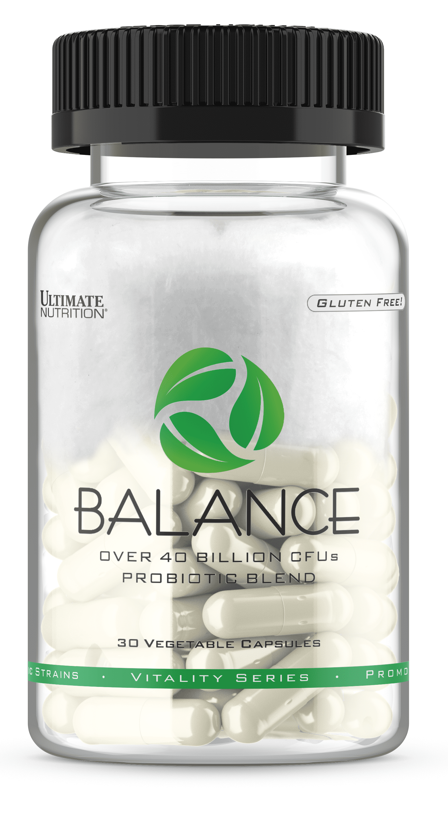 Ultimate Nutrition Balance Probiotic - 40 Billion CFU 9 Strains, 30 Veggie Capsules