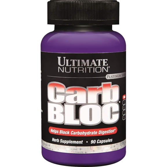 Ultimate Nutrition Carb Block Ultra Potent Weight Loss Supplement Pills-90 Capsules, 100g