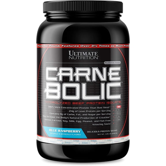 Ultimate Nutrition Carne Bolic Beef Protein Powder,Low Calorie Isolate Powder.